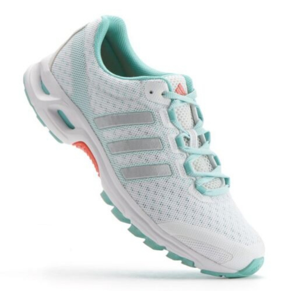 ADIDAS ☆ Women's Kanadia Road 2 Running Shoes D74570 Aqua/White 10